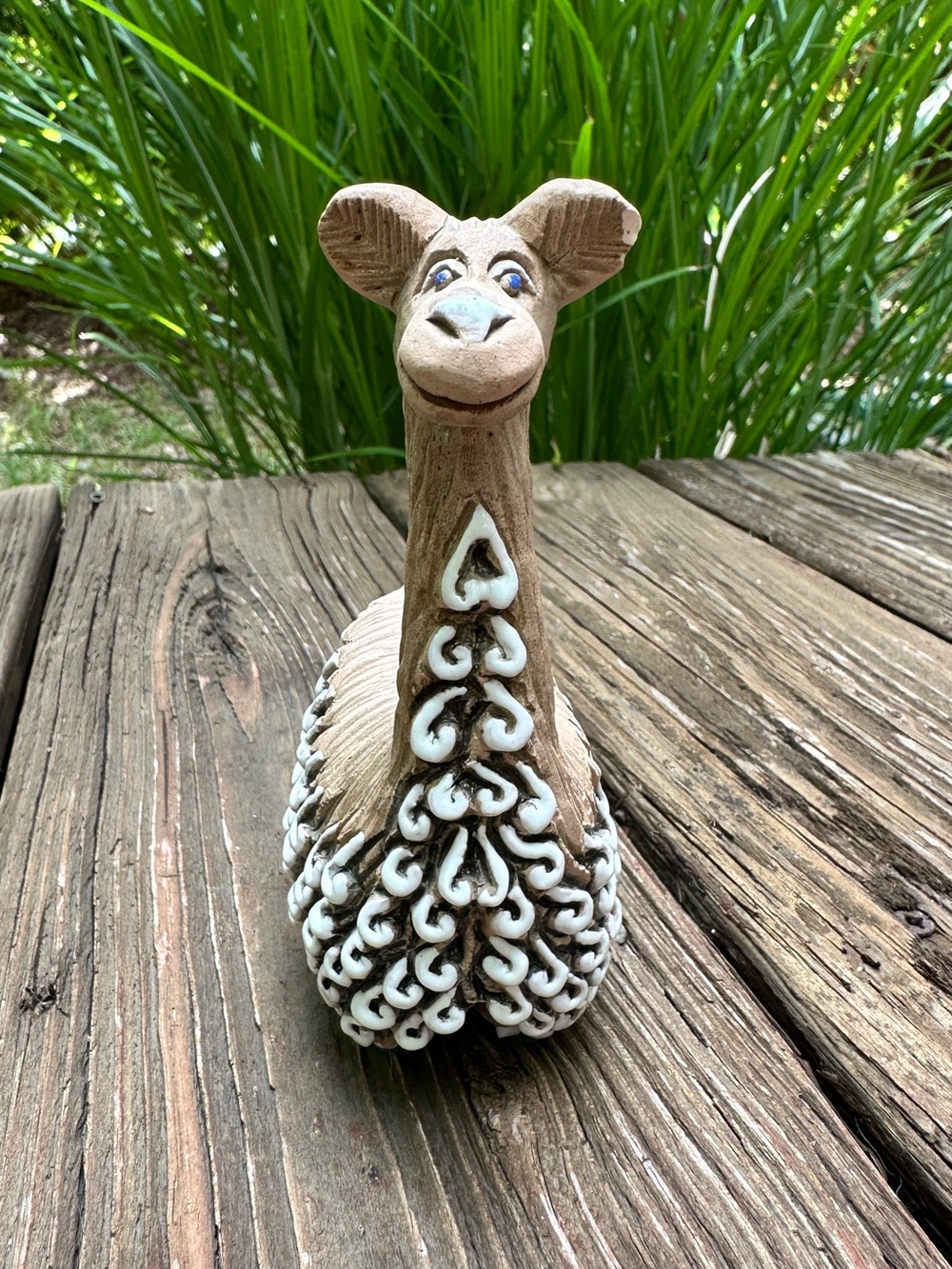 Vintage Artesania Rinconada Uruguay Ceramic Art Pottery Llama Figurine Rare